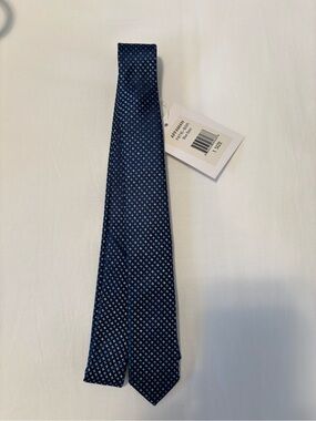 Appaman Navy Blue Micro-Pattern Kids Tie